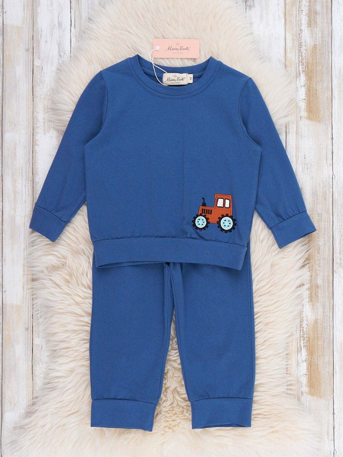 Golden Fields Tractor Embroidered Outfit