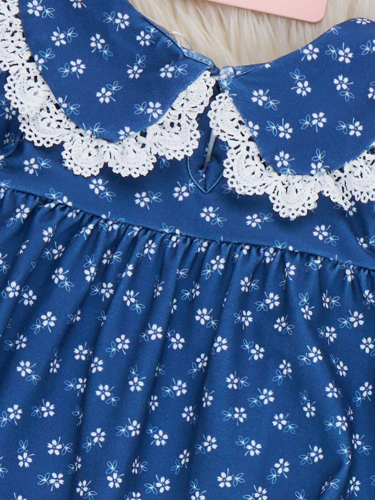 Lace Bloom Floral Collar Romper