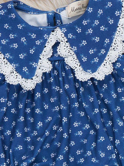 Lace Bloom Floral Collar Romper