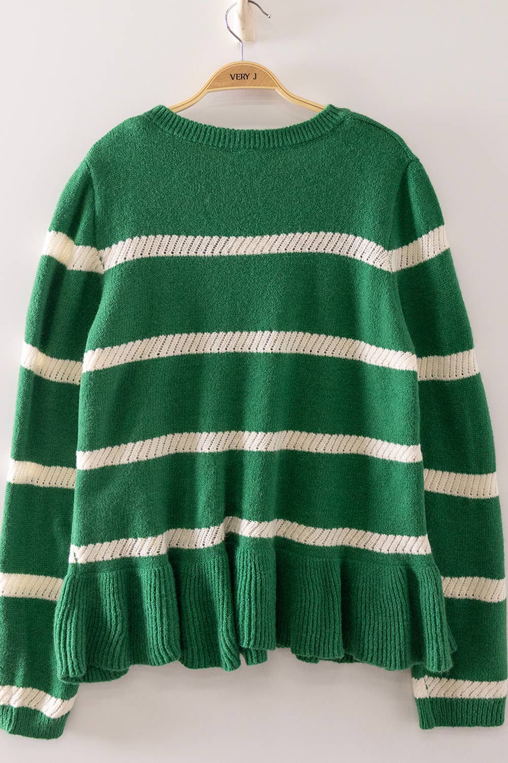 Stripe Peplum Knit Sweater