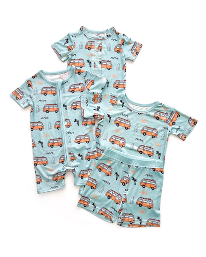 Bamboo Shorty Romper | Retro Beach