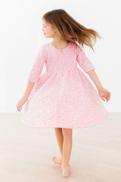 SALE Bubblegum Pink Sequin Dress