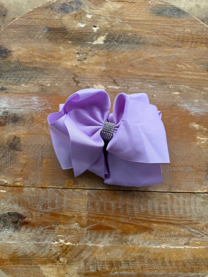 Solid 7.5 inch bedazzled bows
