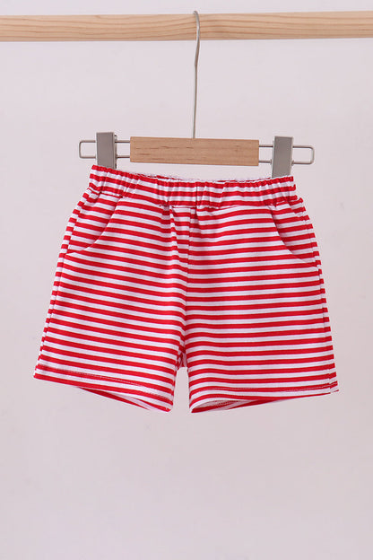 Premium Red & white stripe shorts