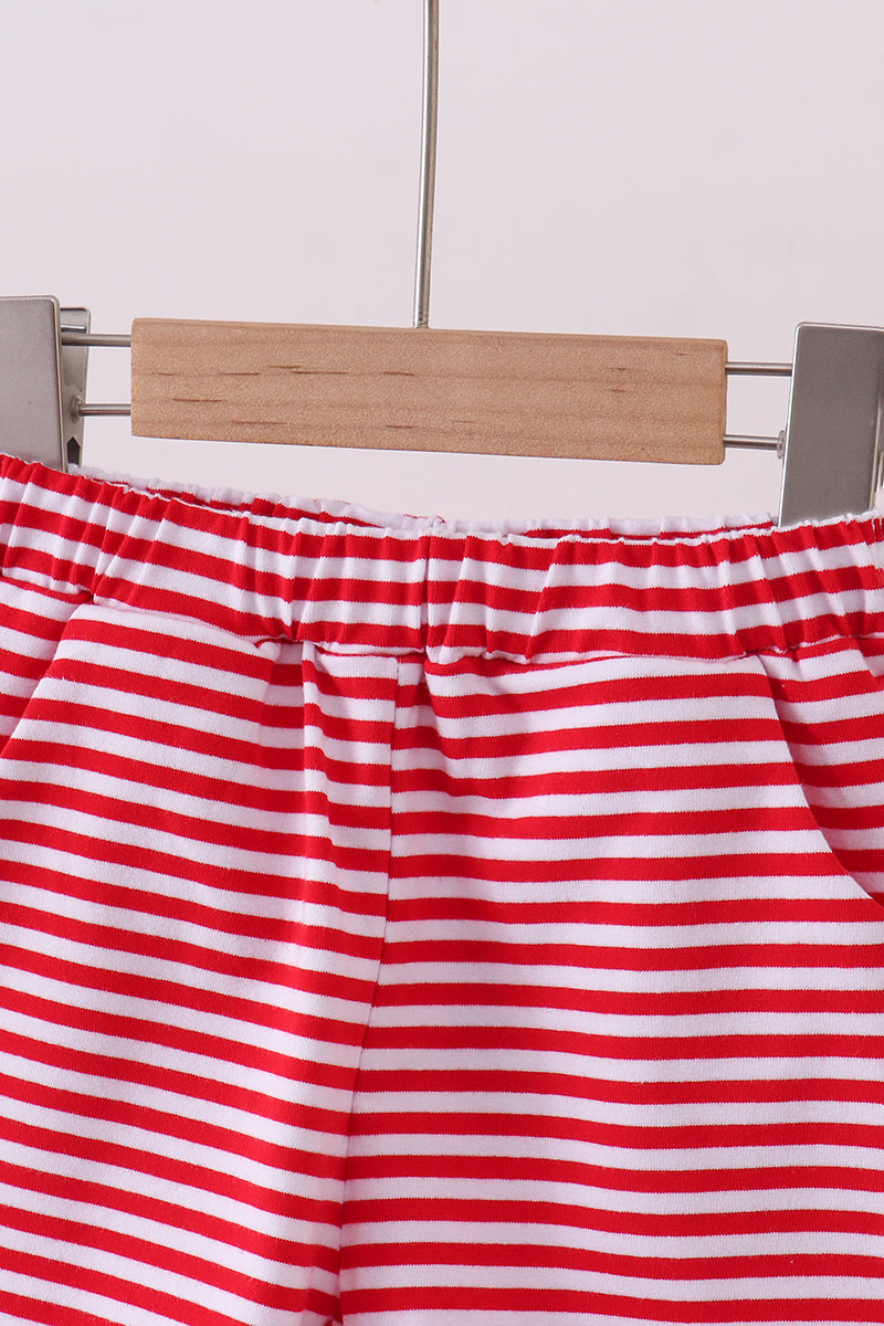 Premium Red & white stripe shorts