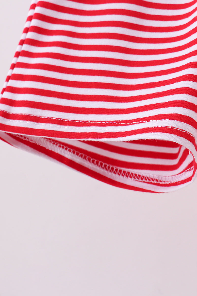 Premium Red & white stripe shorts