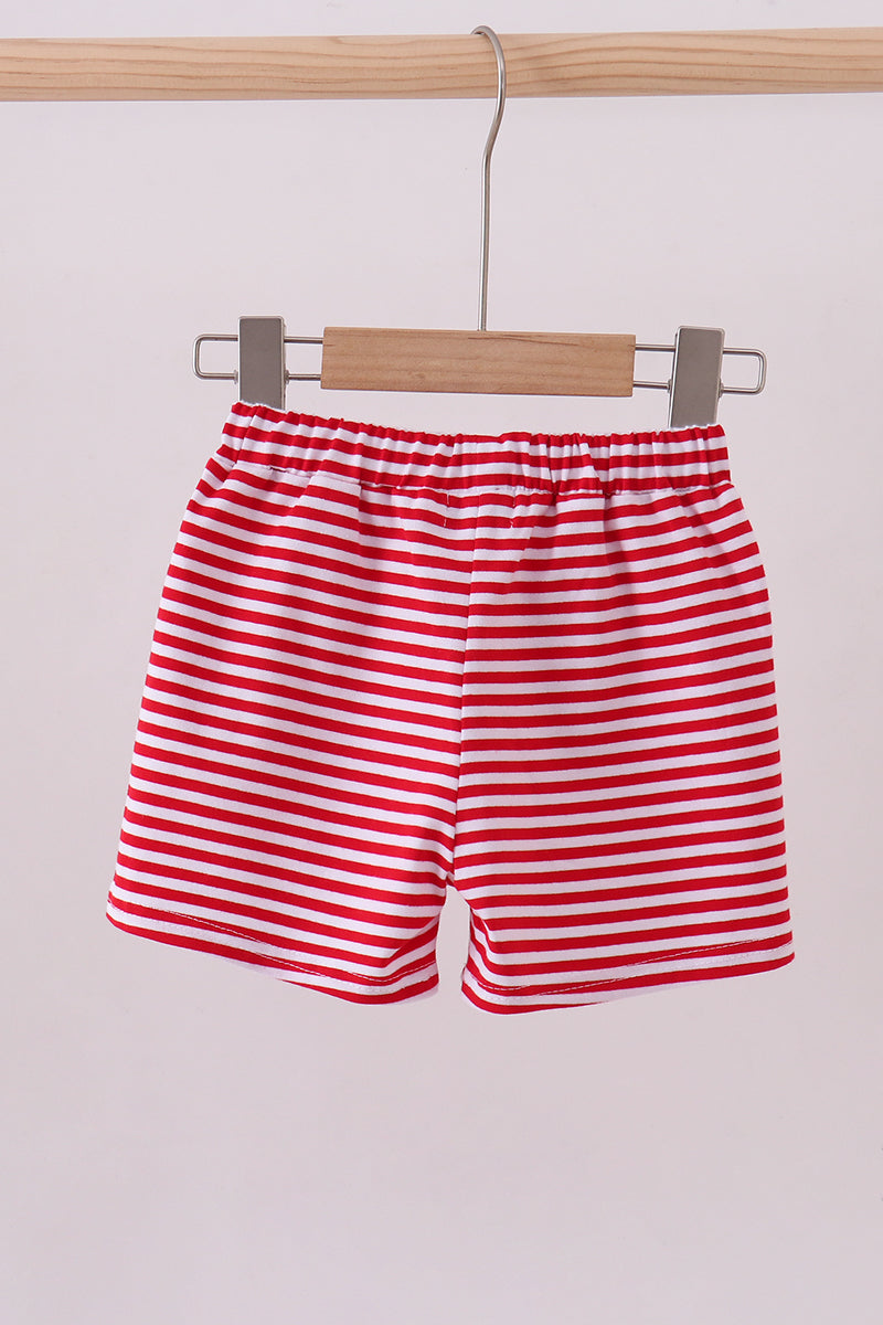 Premium Red & white stripe shorts