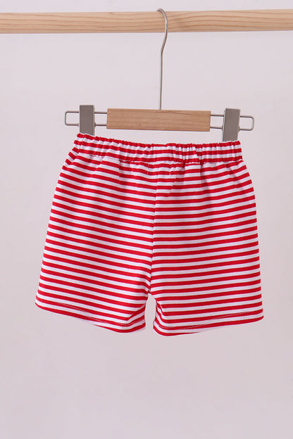 Premium Red & white stripe shorts