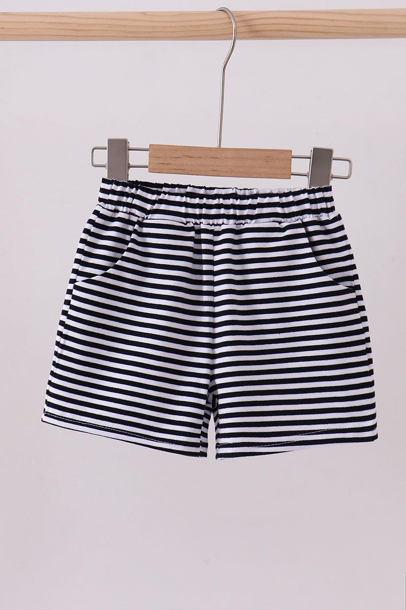 Premium Navy & white stripe shorts