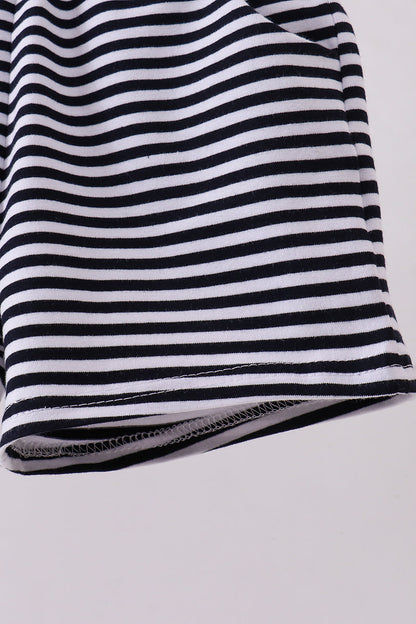 Premium Navy & white stripe shorts