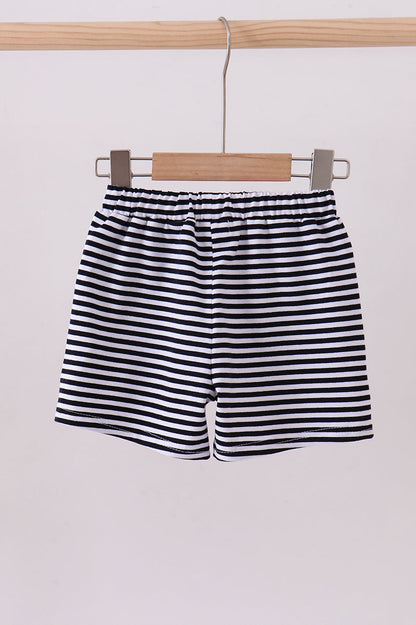 Premium Navy & white stripe shorts