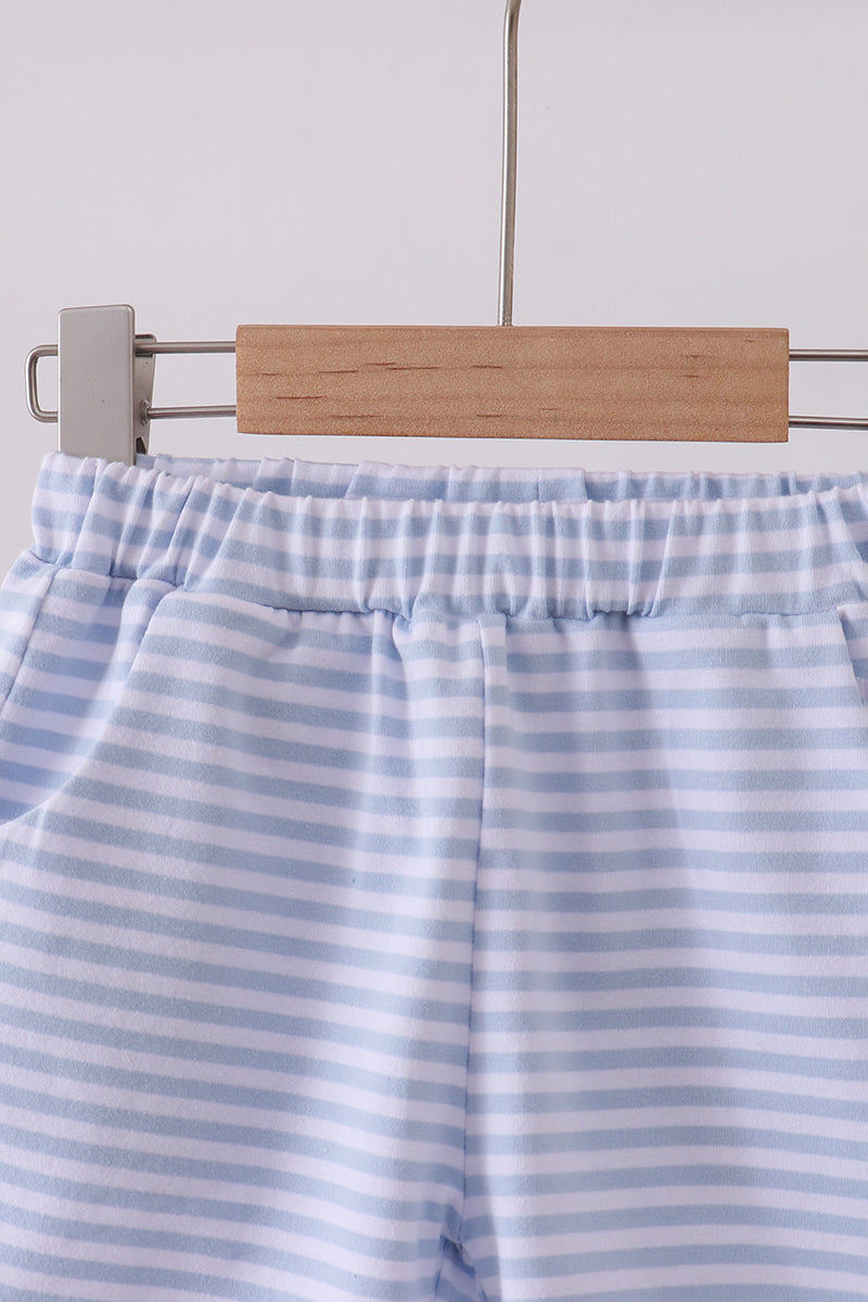 Premium Blue & white stripe shorts