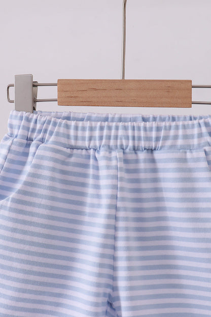 Premium Blue & white stripe shorts