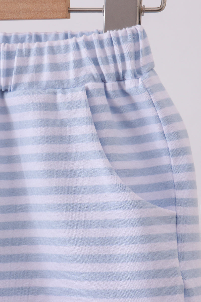 Premium Blue & white stripe shorts