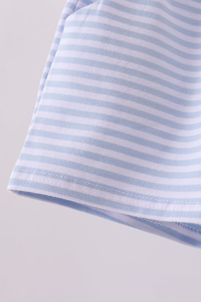 Premium Blue & white stripe shorts