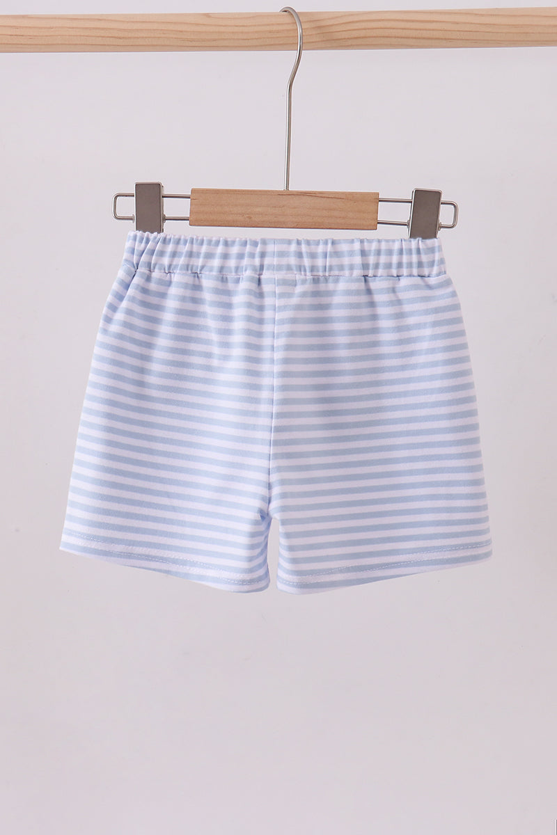 Premium Blue & white stripe shorts