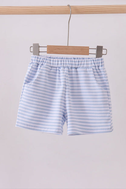 Premium Blue & white stripe shorts