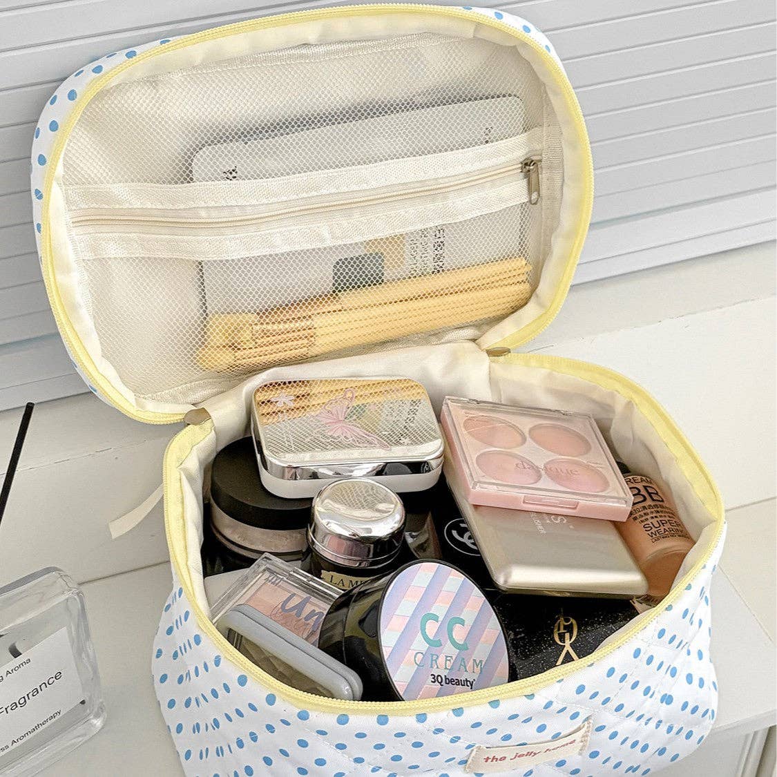 Cute Polka Dots Large Capacity Makeup Bag