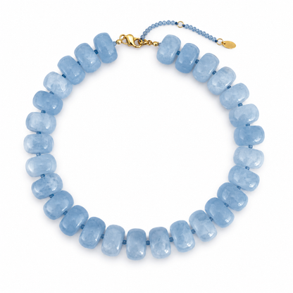 Chunky Resin & Natural Stone Bead Necklace