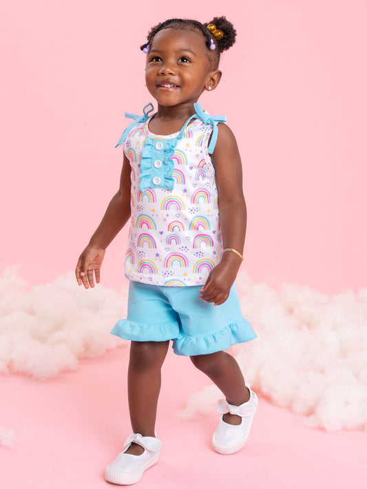 Rainbow Wishes Ruffle Outfit
