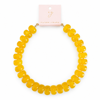 Chunky Resin & Natural Stone Bead Necklace