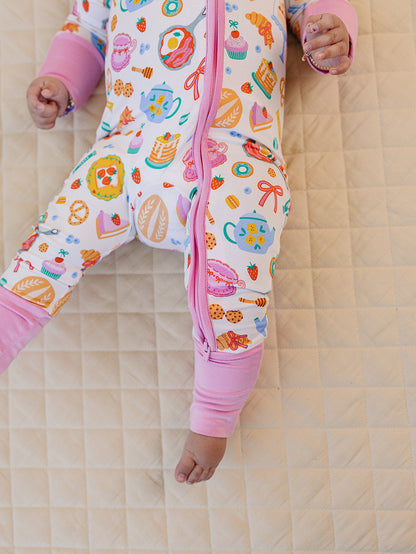 Bamboo Zip Romper | Breakfast Whimsy