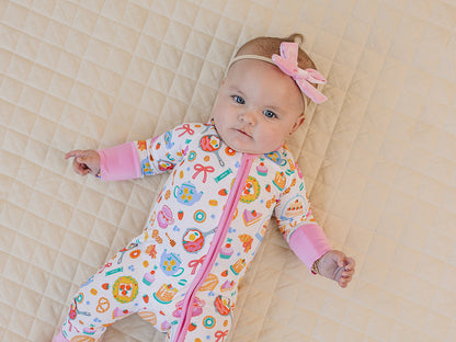 Bamboo Zip Romper | Breakfast Whimsy