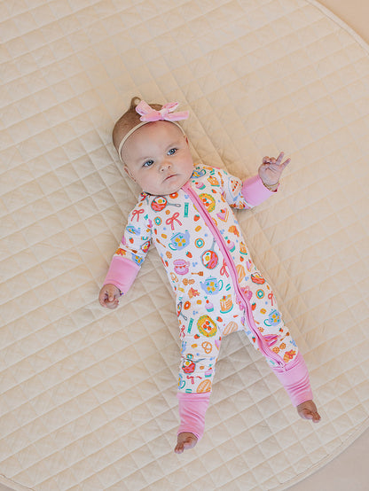 Bamboo Zip Romper | Breakfast Whimsy