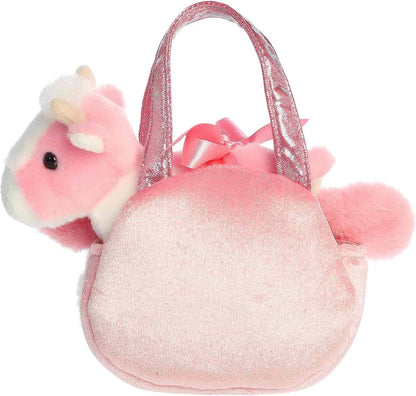 8" Plush Fuzzy Face Strawberry Cow Fancy Pals