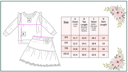 Hot Pink Bow Skirt Set