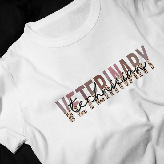Veterinary Technician Leopard Print T-Shirt