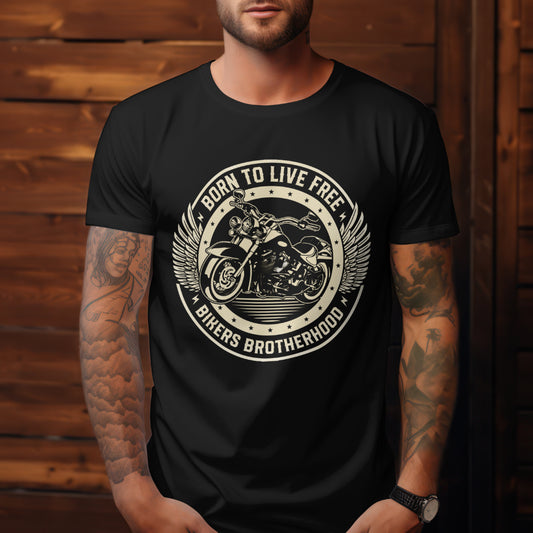 Born to Live Free – Bikers Brotherhood Tee