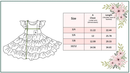 Ava Retro Floral Tiered Dress