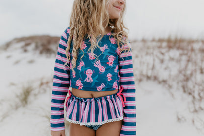 Axolotl Long Sleeve Rash Guard Swimsuit