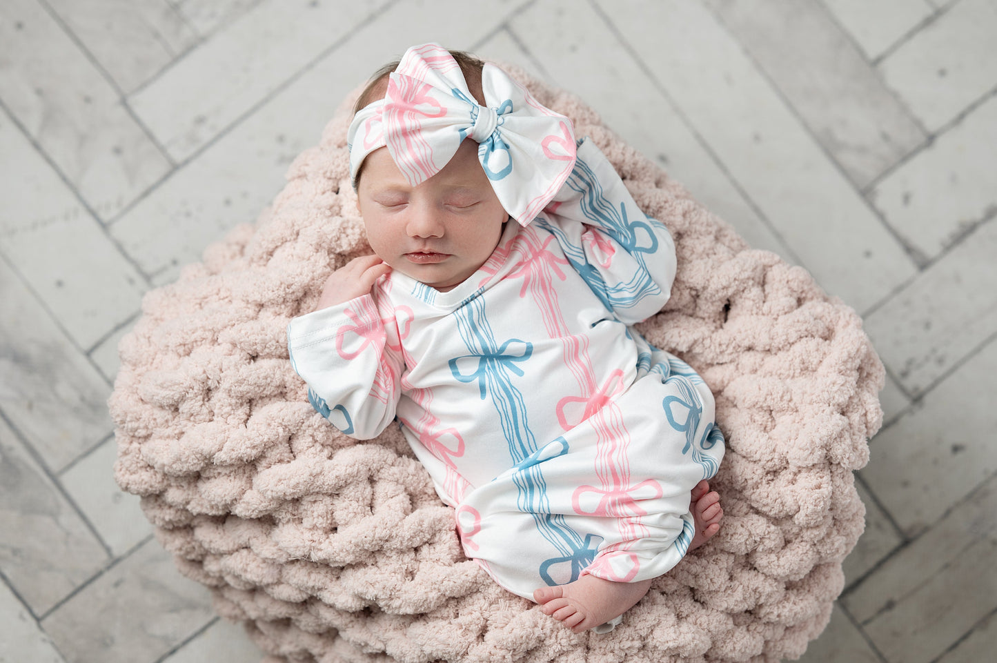Bow Rows Baby Gown