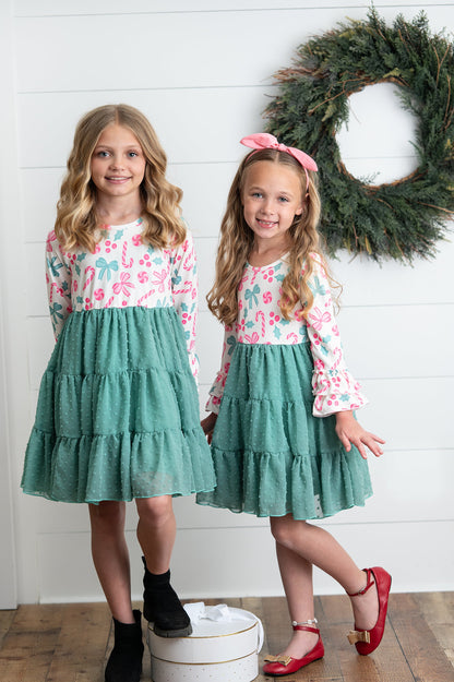 Holiday Swiss Dot Bow Dress