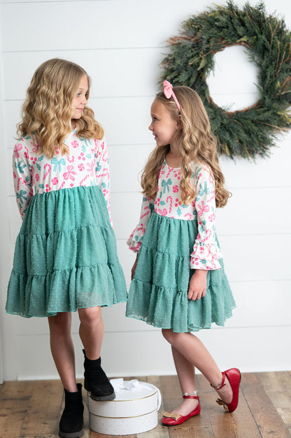 Holiday Swiss Dot Bow Dress