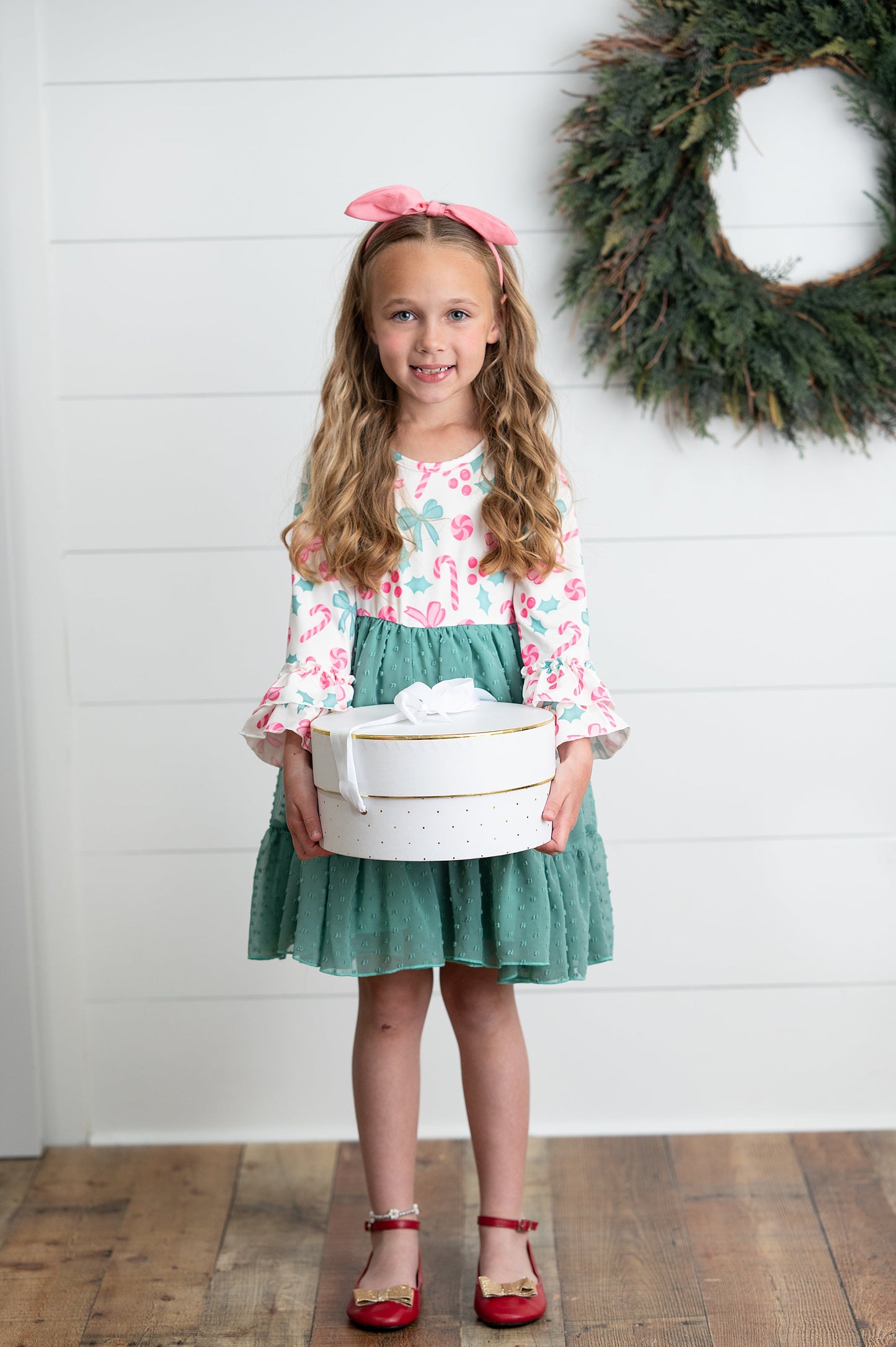 Holiday Swiss Dot Bow Dress