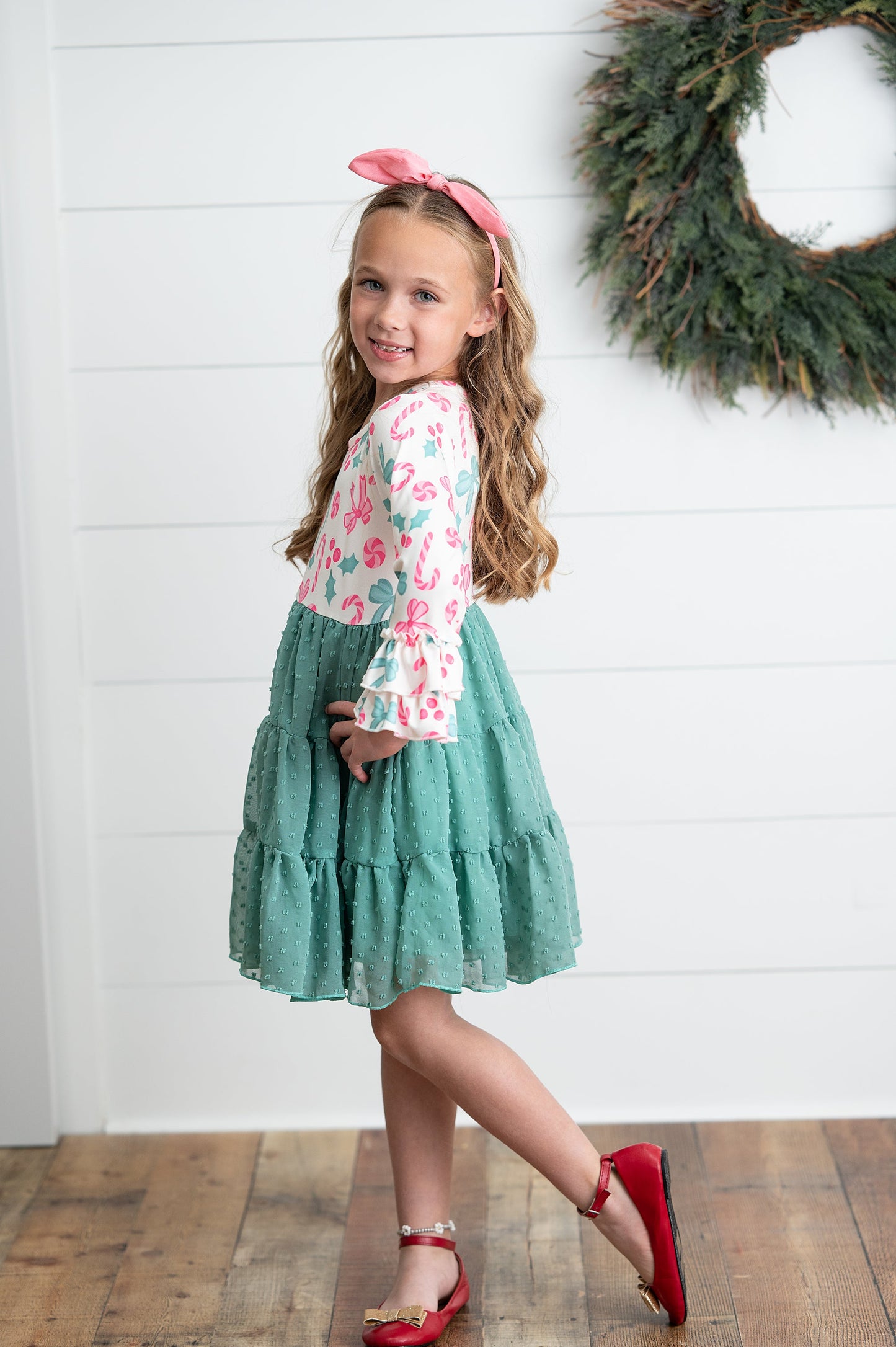 Holiday Swiss Dot Bow Dress