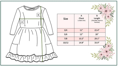 Brown Check Pocket Floral Dress