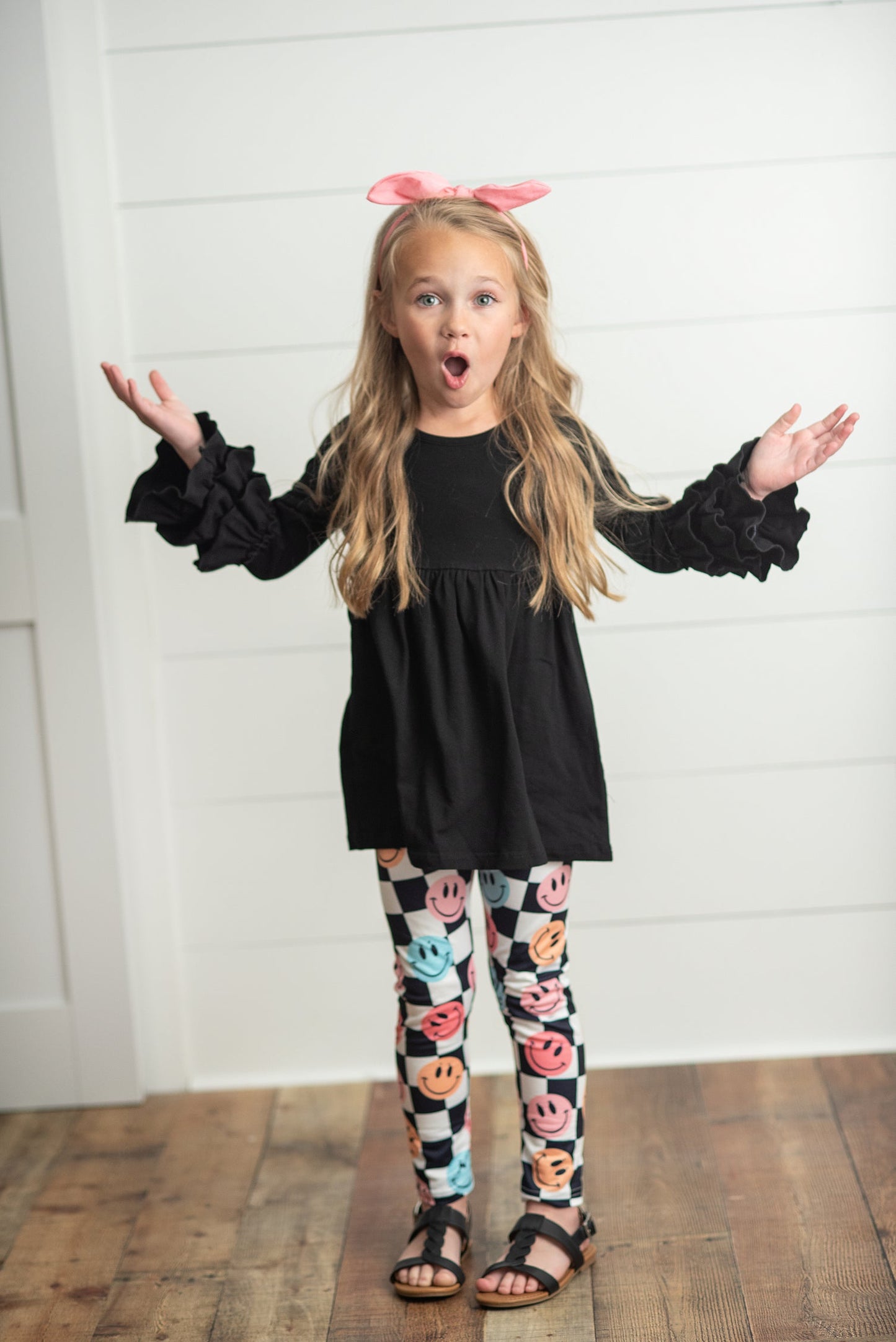 Smile Check Leggings Set