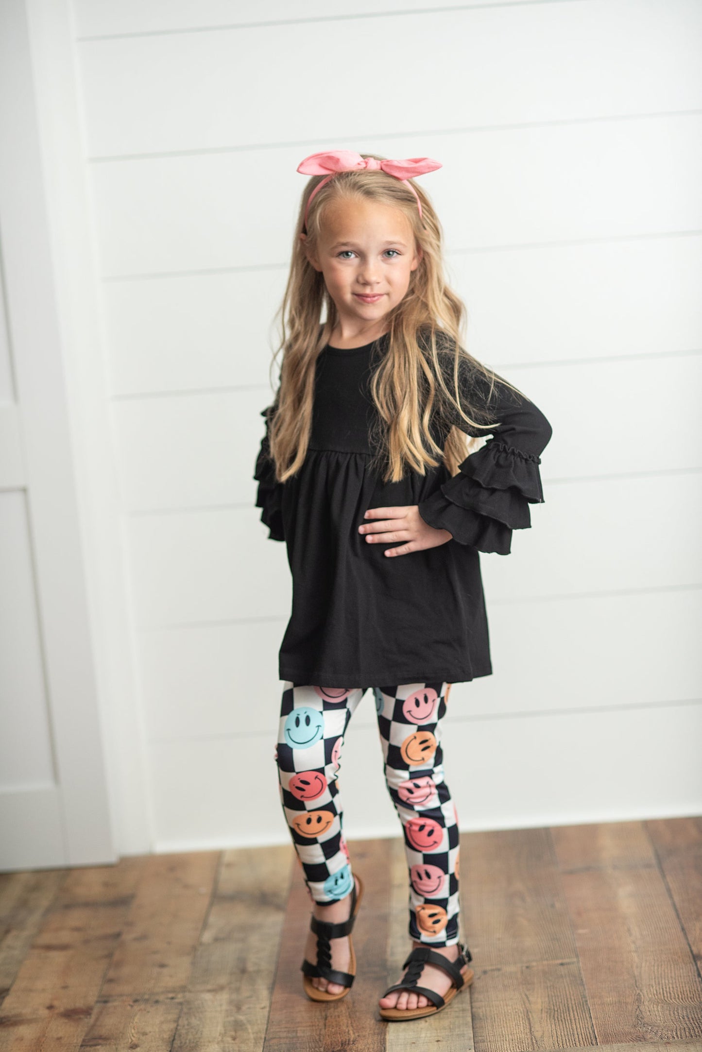 Smile Check Leggings Set