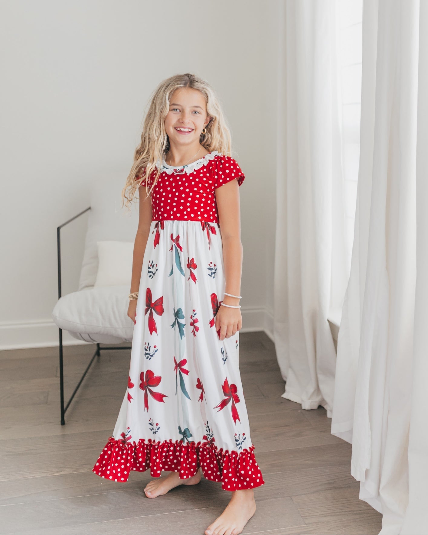 Christmas Bow Lounge Gown