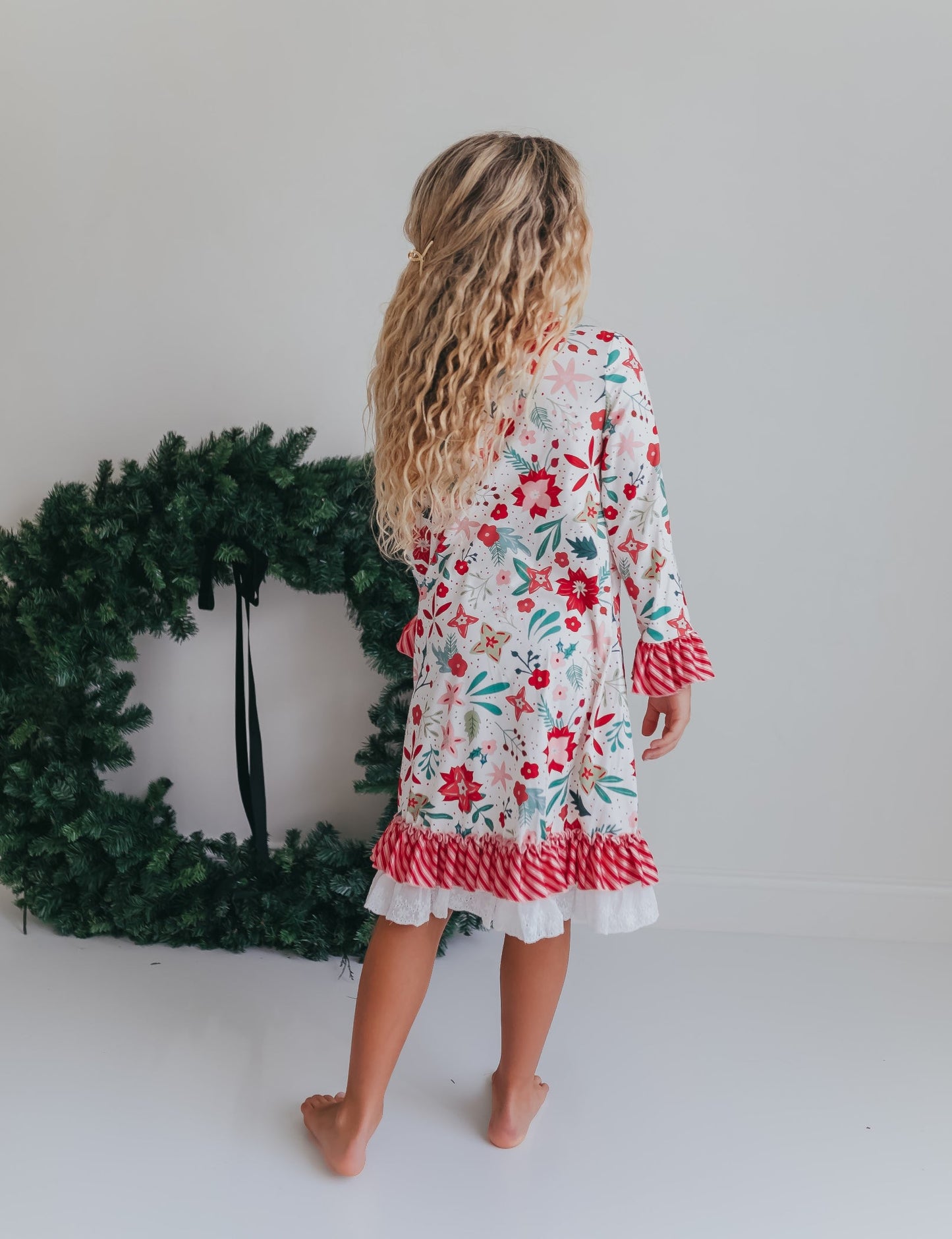 Christmas Flower Lounge Gown