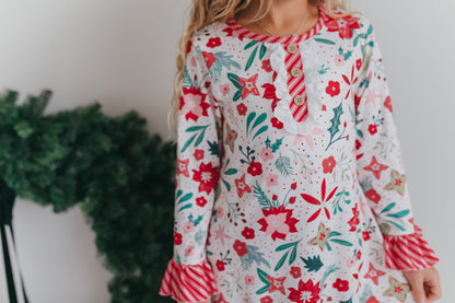 Christmas Flower Lounge Gown