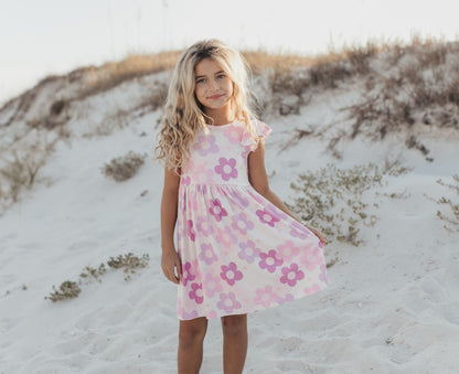 Claire Lavender Flower Dress