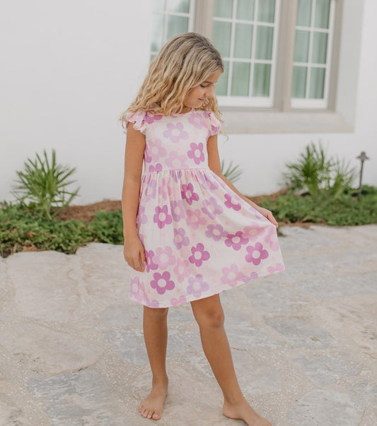 Claire Lavender Flower Dress