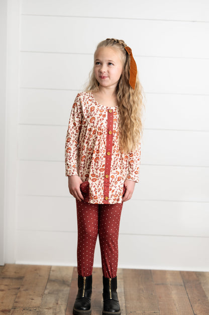 Cinnamon Dot Pant Set