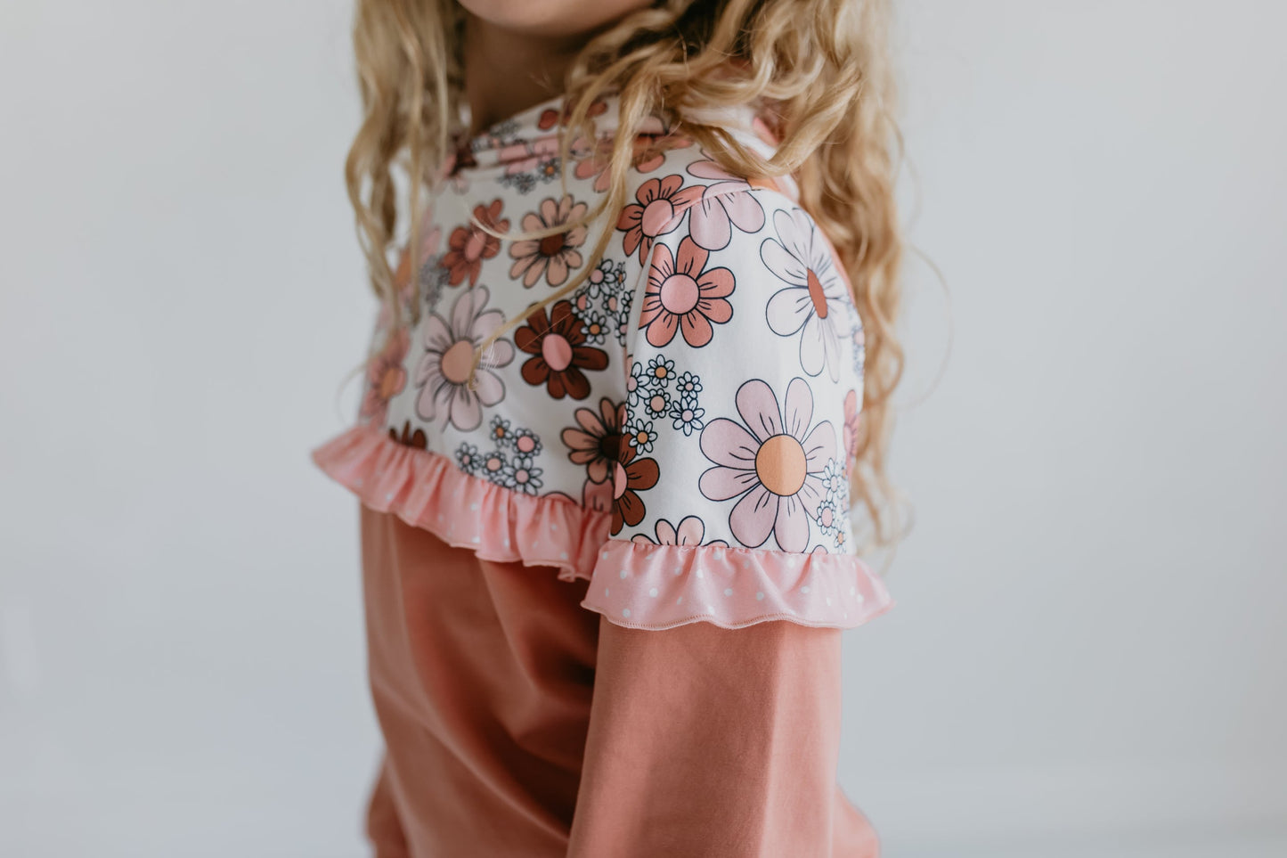 Desert Tan Retro Flower Hooded Set