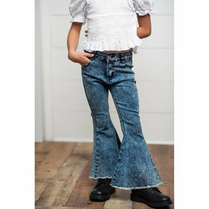 Faded Flare Denim Jean Pant